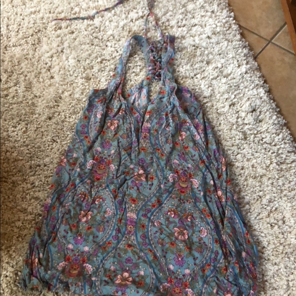 Summer dress with a braided back accent